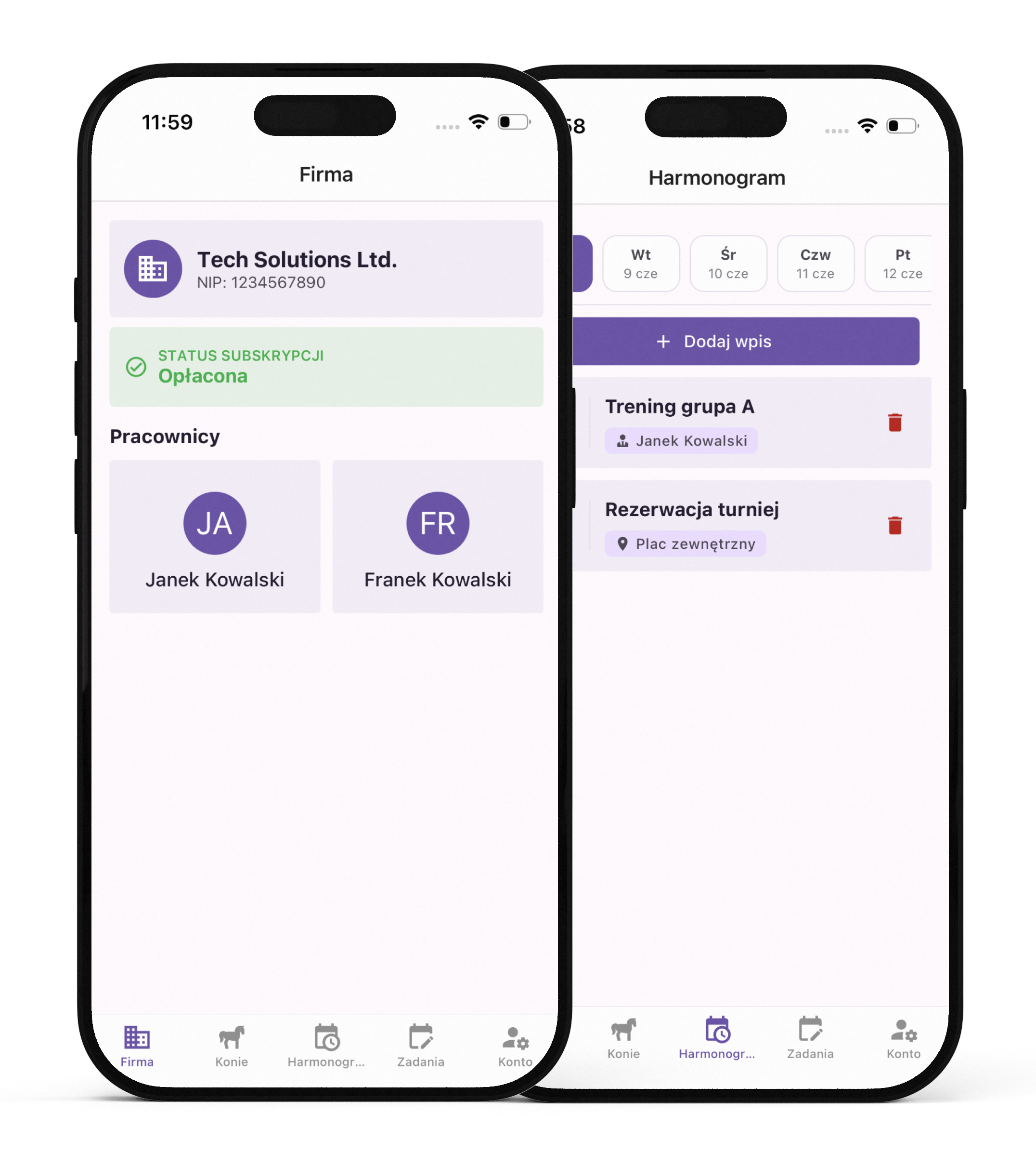 Aplikacja MyStableManager